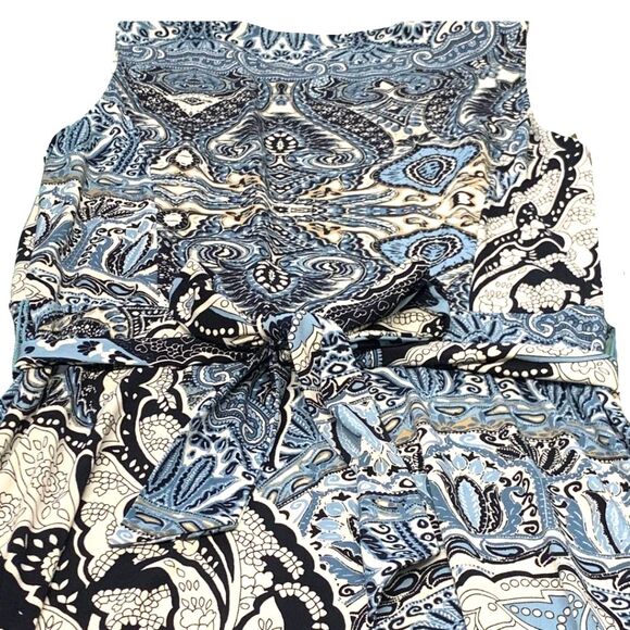 Charter Club Blue Midi Dress with Waist Tie Size Small - Picture 11 of 13